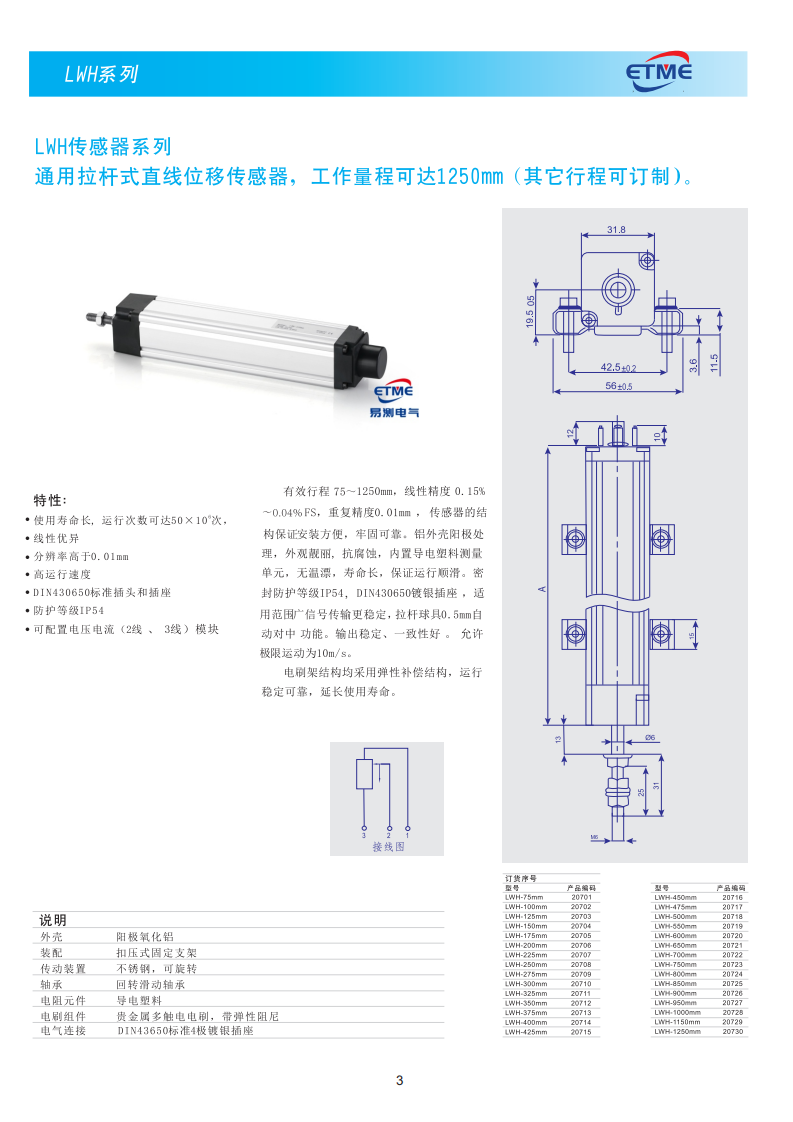 直线位移传感器