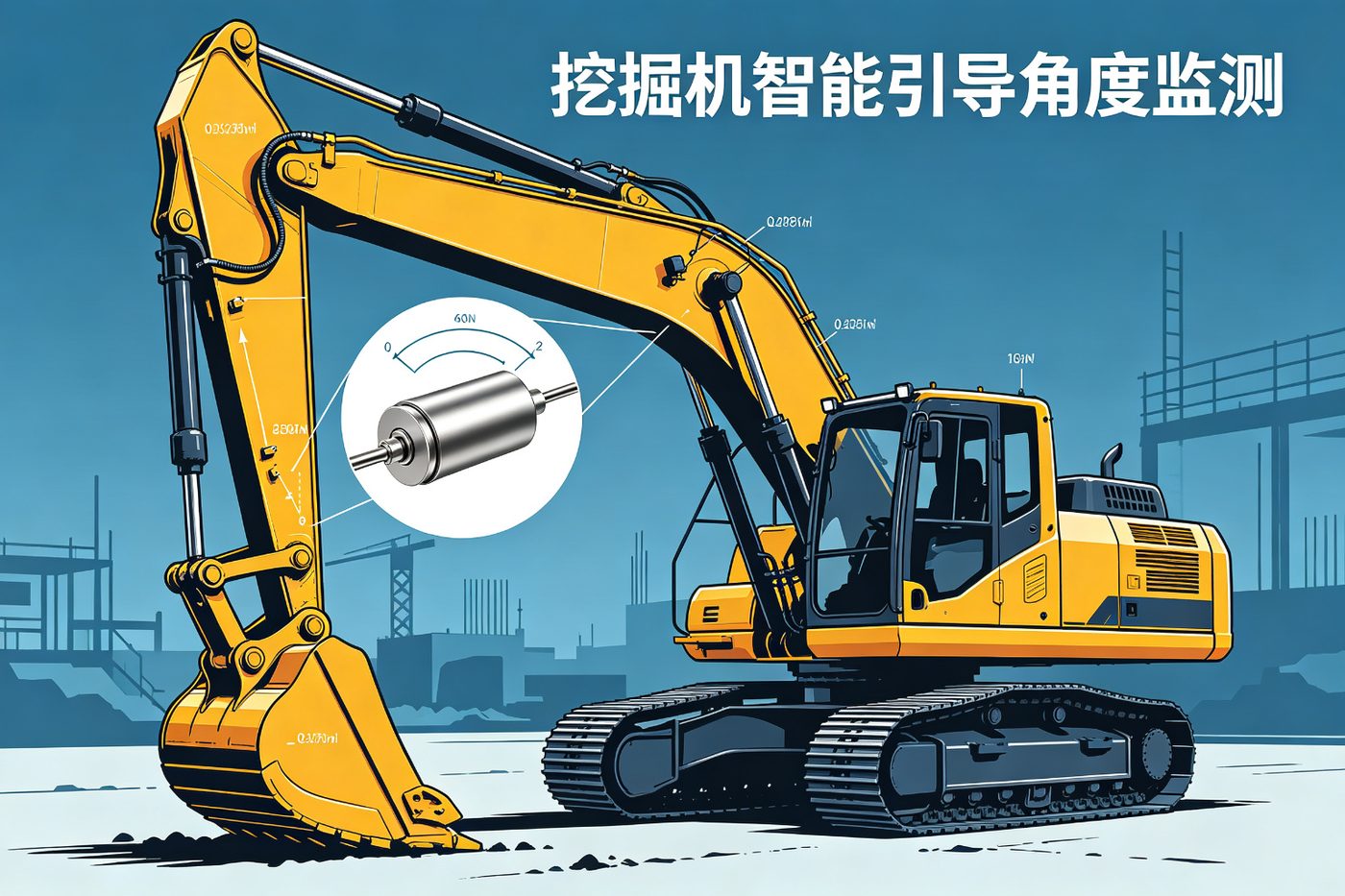 角度位移传感器在挖掘机智能引导系统中的应用