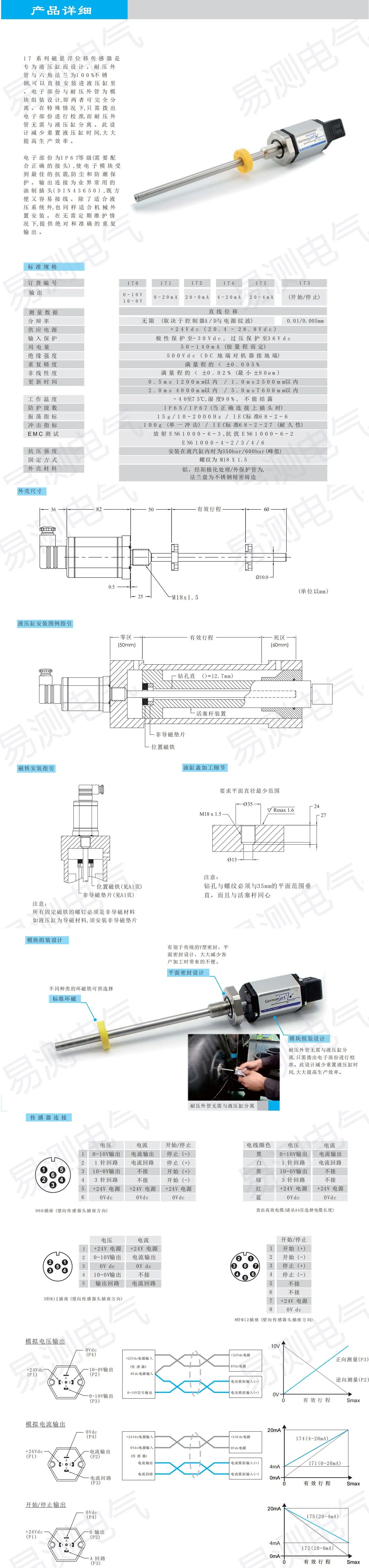 磁致伸缩位移传感器